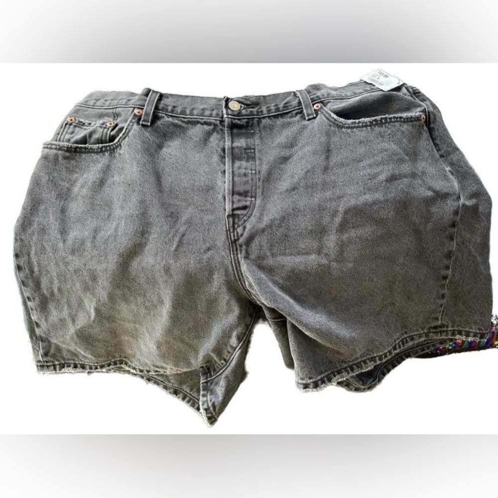 Levi's Premium 501 Original Black Denim Shorts High Rise
